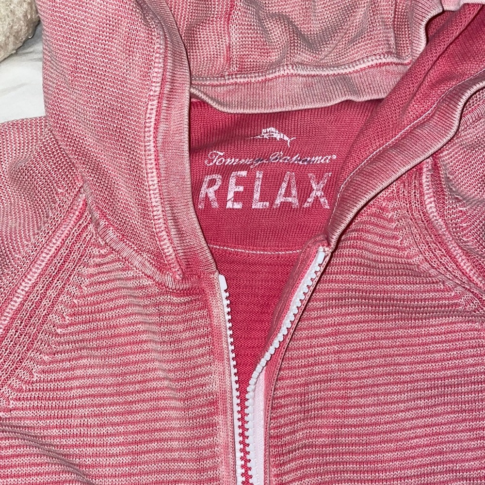 Tommy Bahama Salmon zip-up hoodie